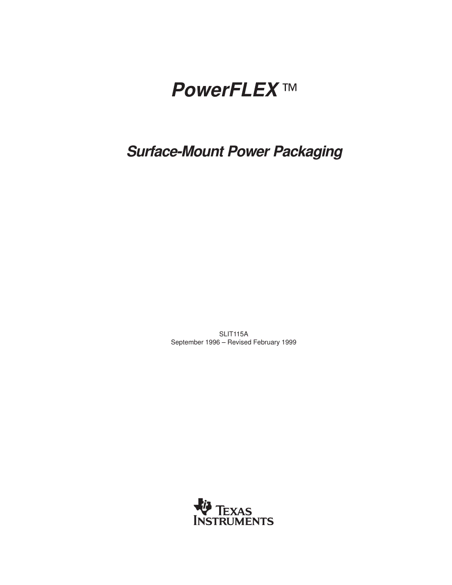 'PowerFLEXTM&gt; Surface Mount Power （u201CPowerFLEXTM&gt;）_第1页