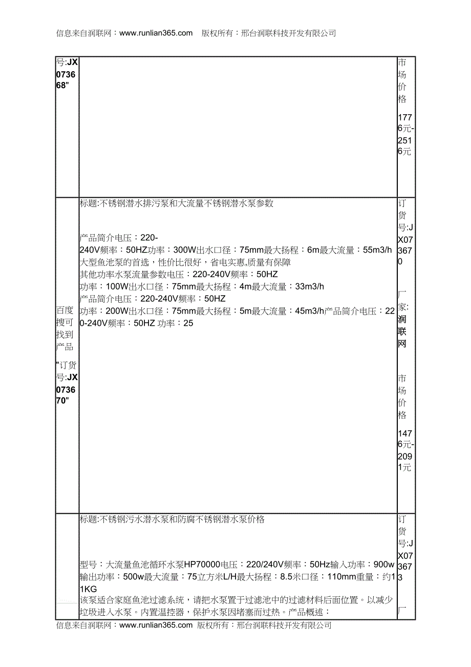 不锈钢潜水排污泵和wqp不锈钢潜水泵价格_第2页