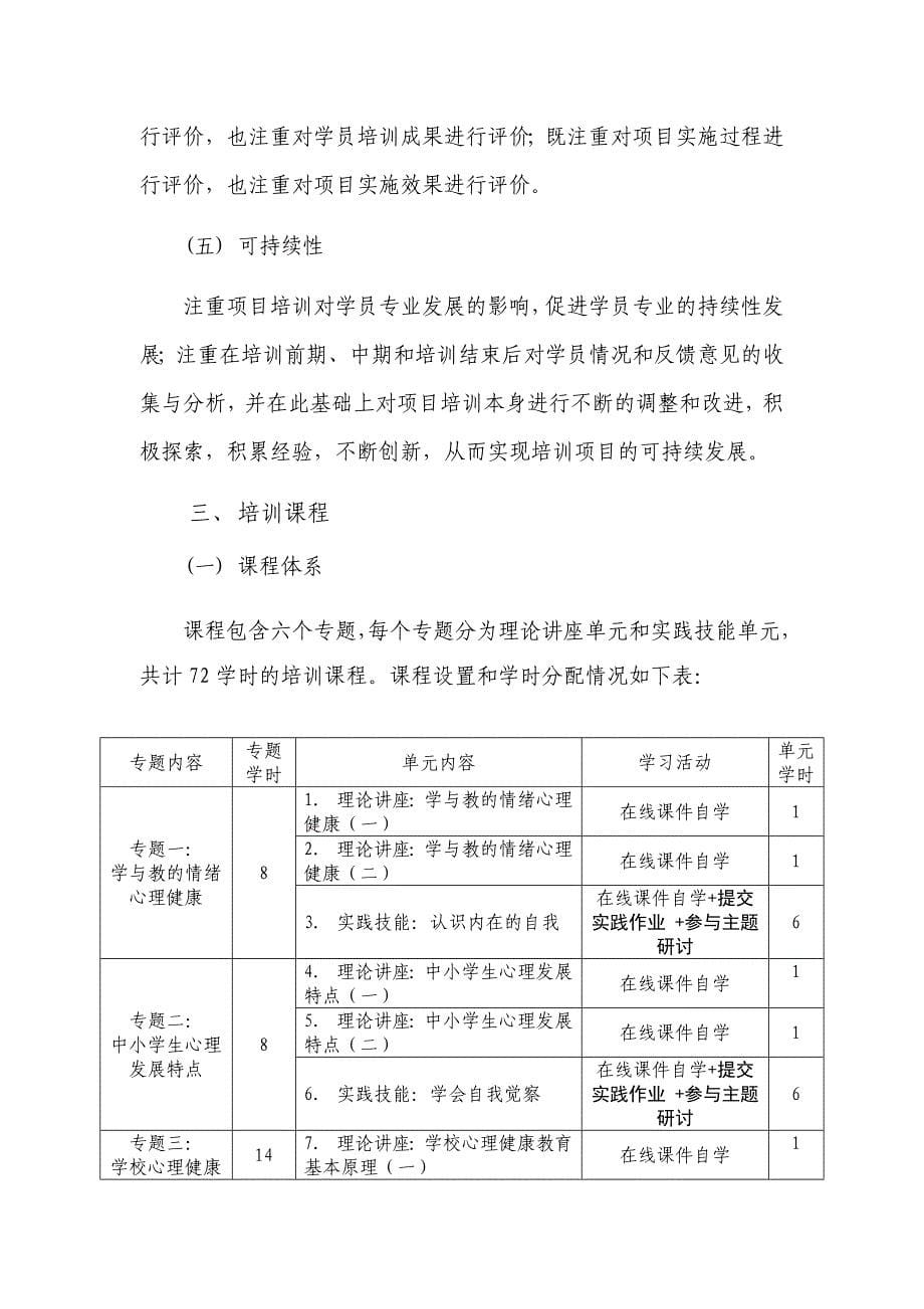 中小学心理健康教育通识培训方案_第5页