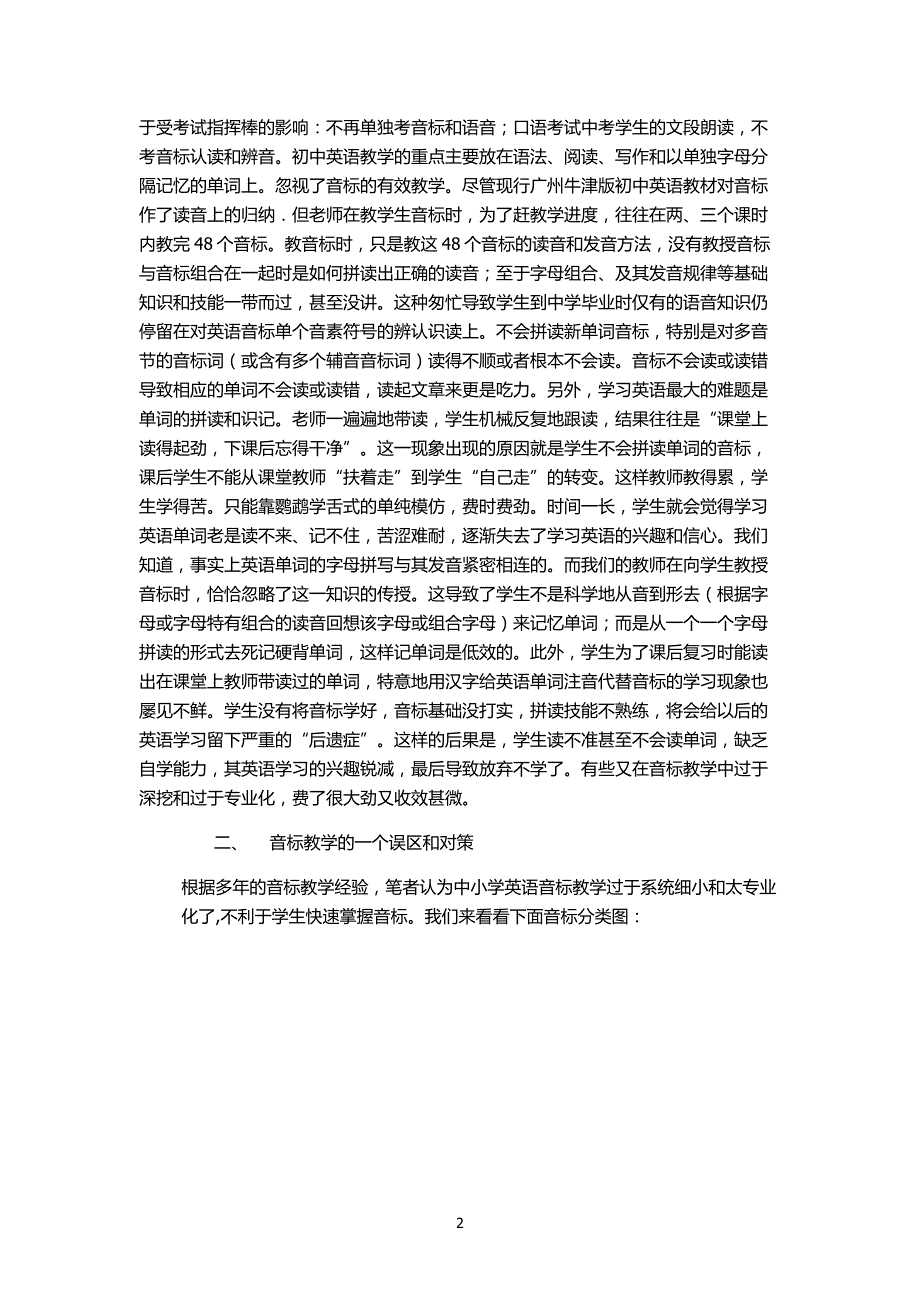 转变英语教学观念适应时代发展的需求--音标教学中值得注意的几个问题_第2页