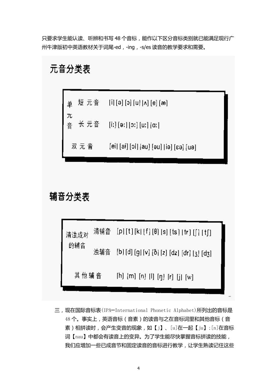 转变英语教学观念适应时代发展的需求--音标教学中值得注意的几个问题_第4页