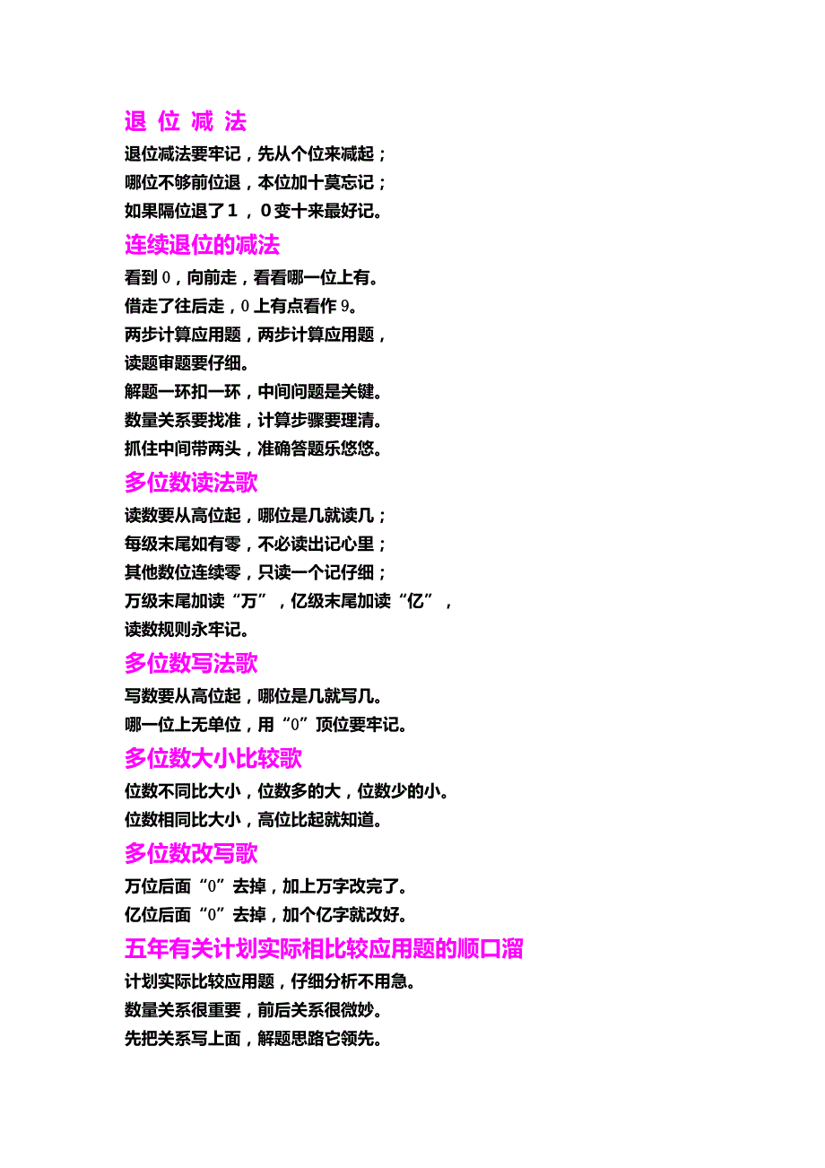 小学数学口诀儿歌_第3页