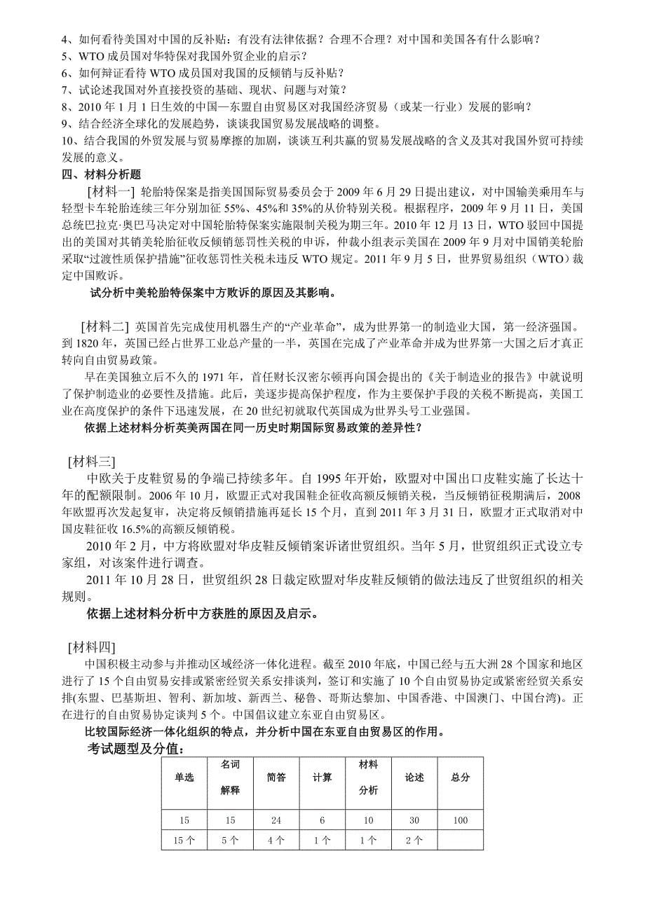 国际贸易习题及答案_第5页