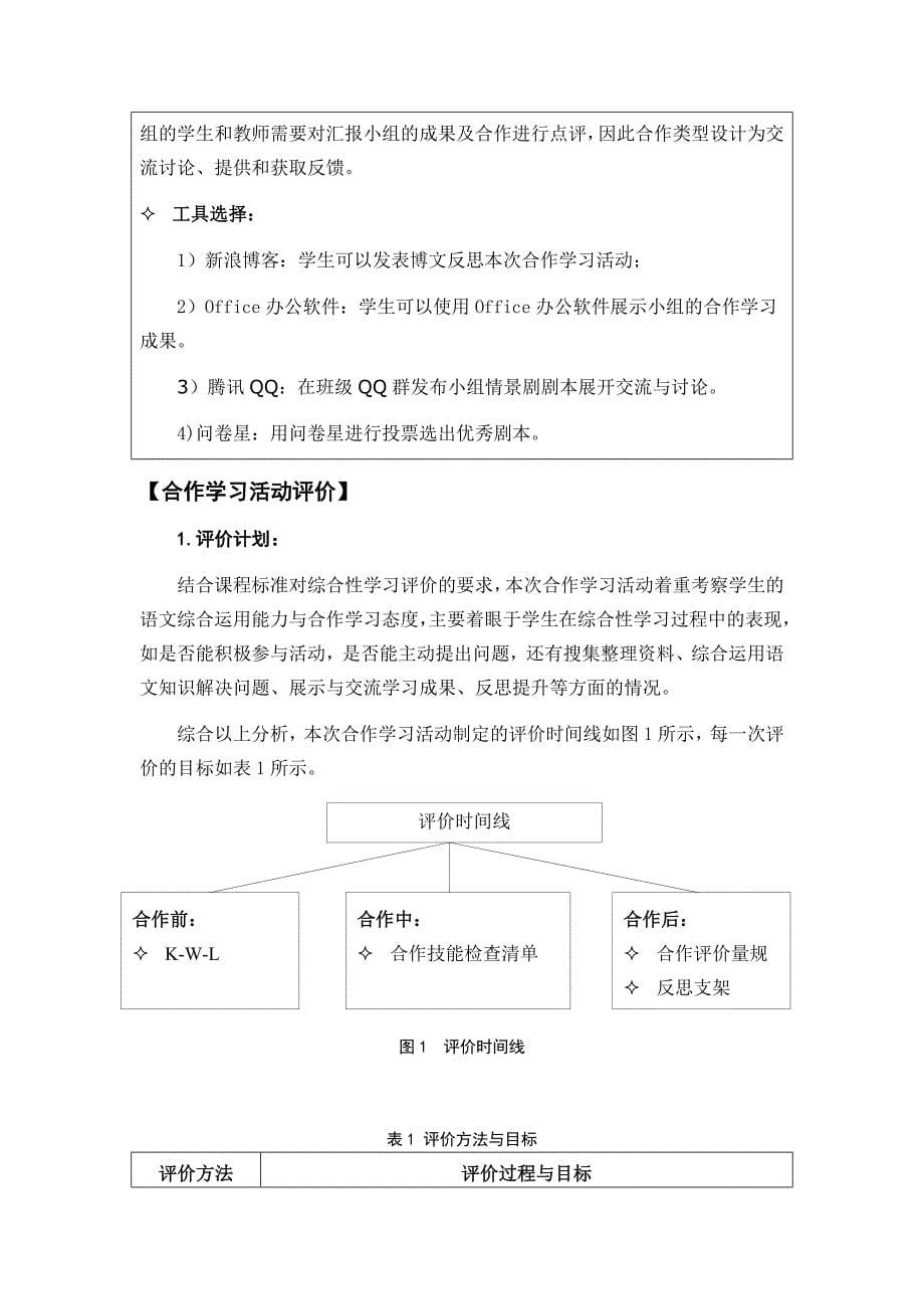 小学四年级英语下册Unit6合作学习活动教学设计_第5页