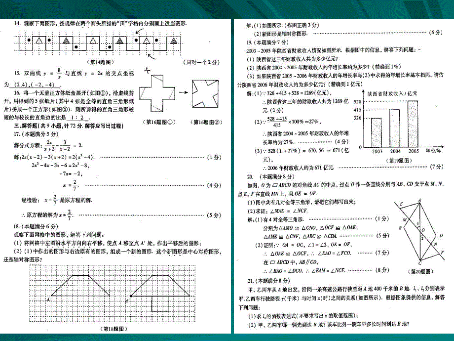 2006年中考数学试题分析_第4页