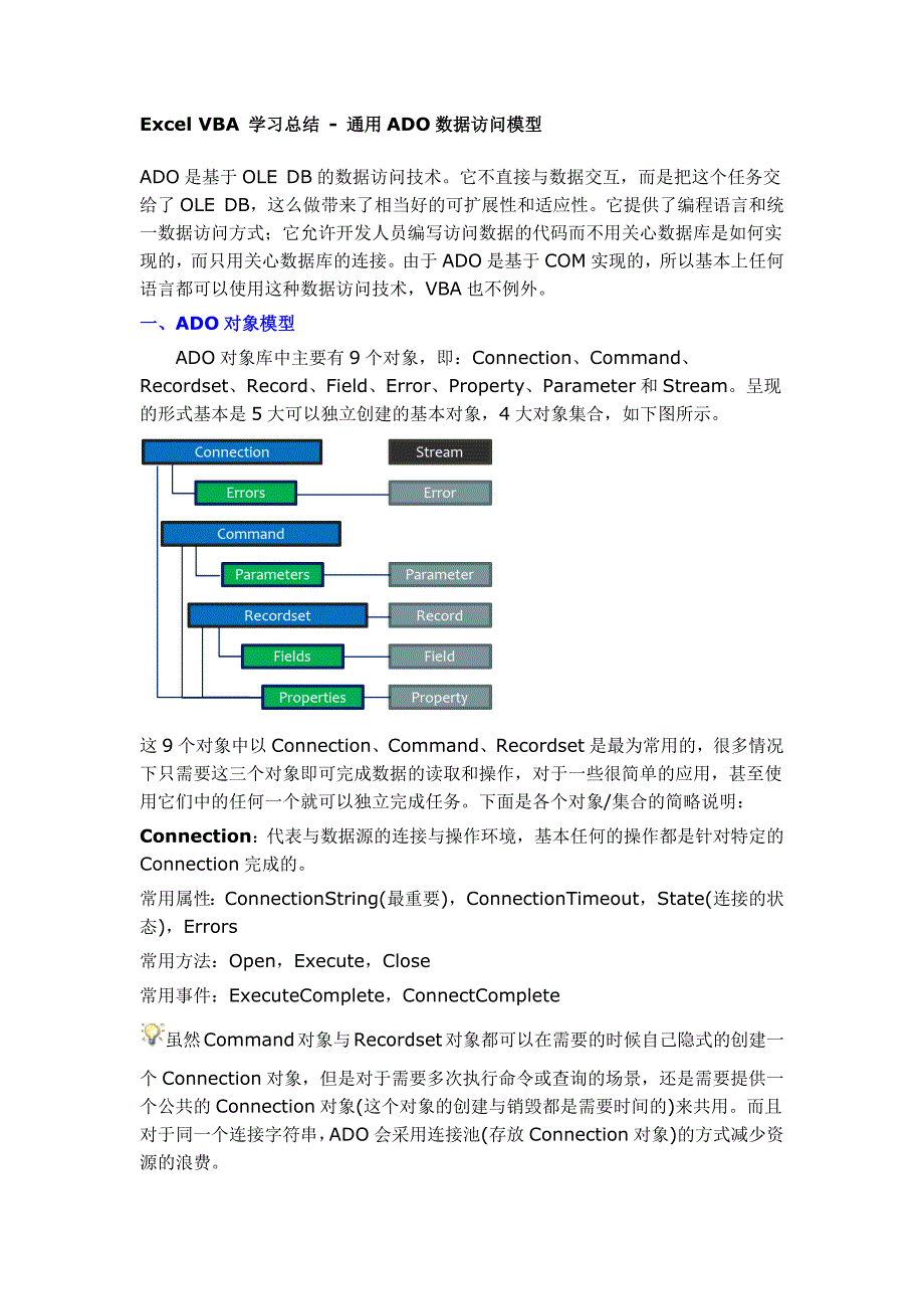 09-ExcelVBA学习总结-通用ADO数据访问模型_第1页