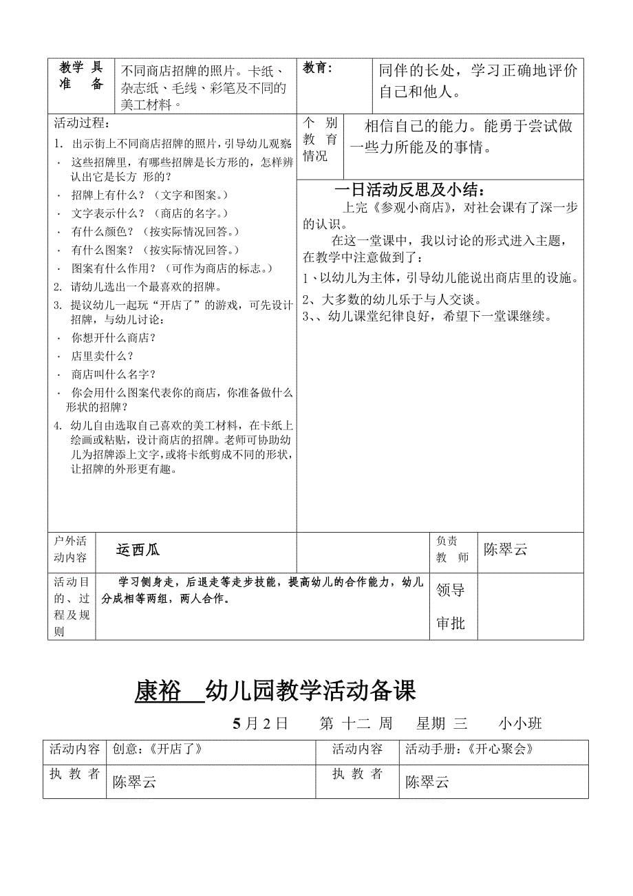 康裕幼儿园2011学年第二学期小小班第十二周教案_第5页