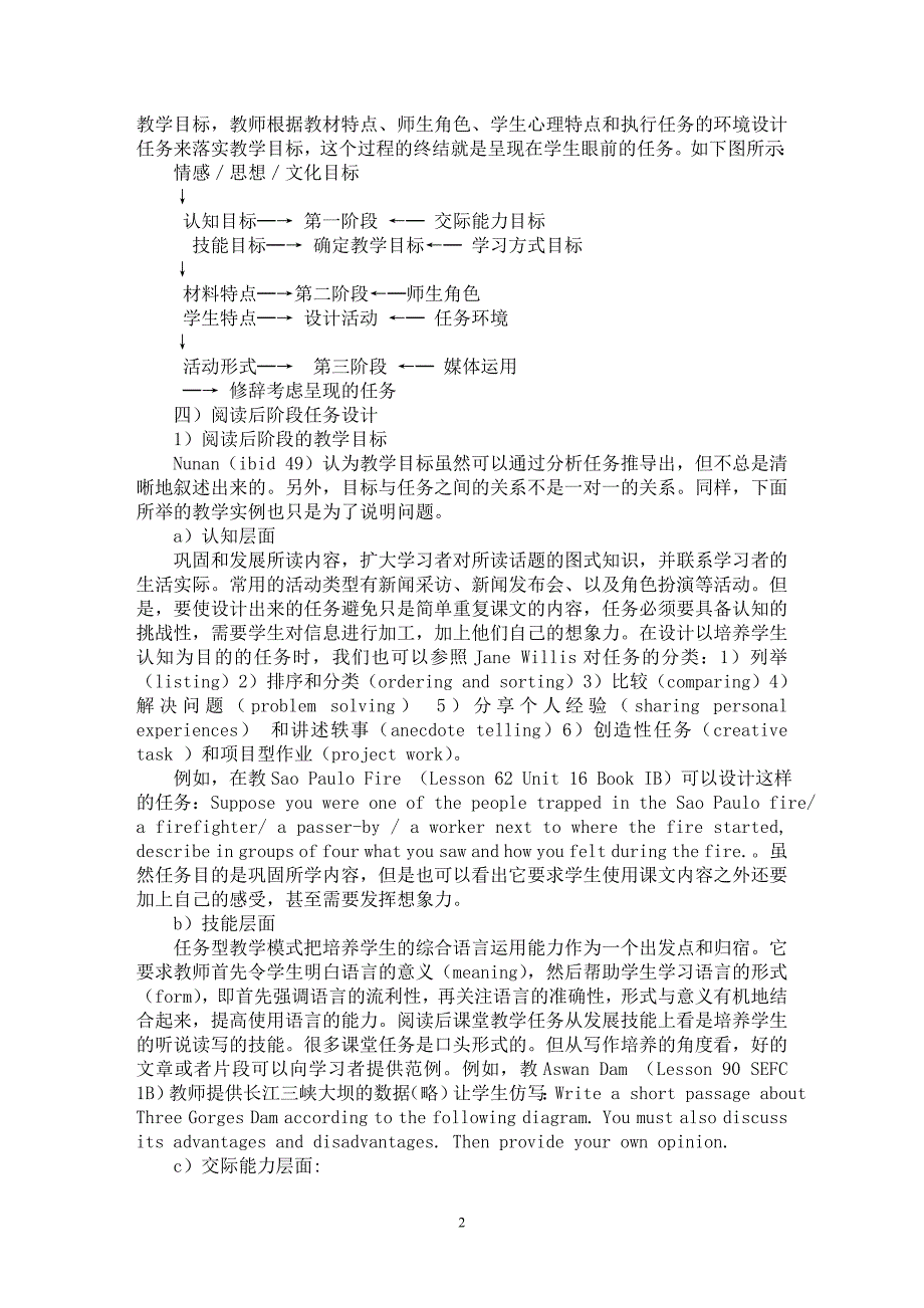 【最新word论文】高中英语阅读后阶段的任务设计【英语教学专业论文】_第2页