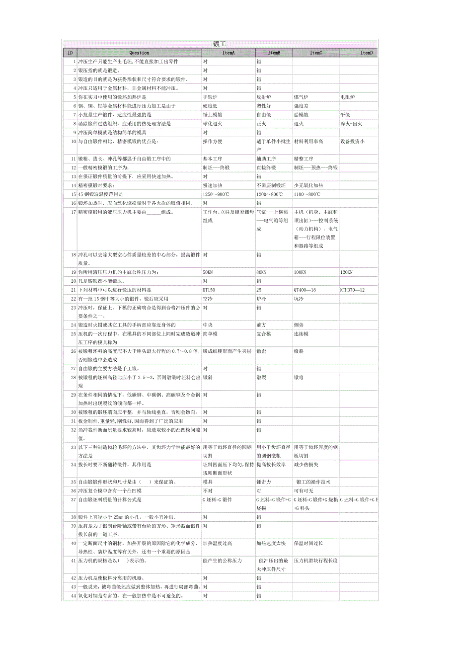 习题金工实习_第1页