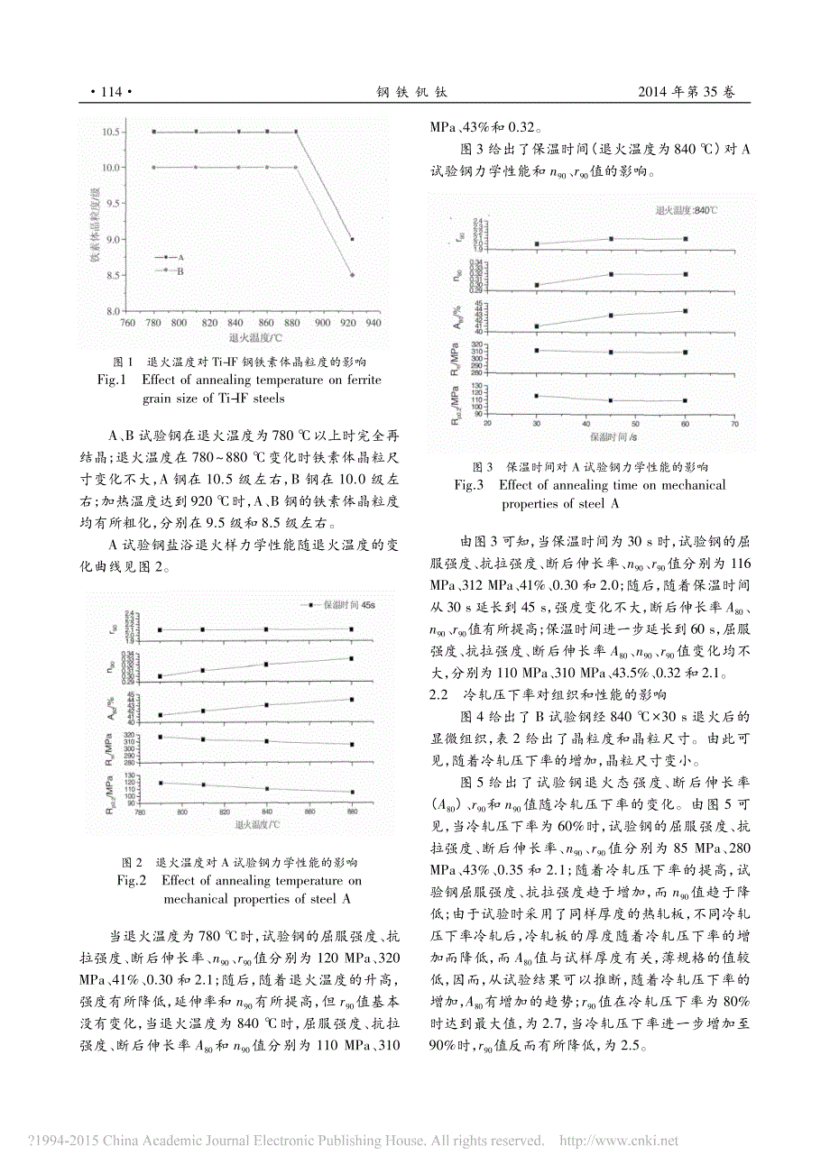 连退_热镀锌两用机组Ti_IF钢连退工艺研究_郑之旺_第3页