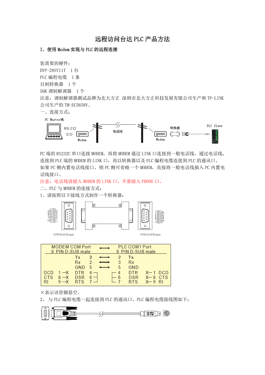 远程访问台达PLC产品的实现方法_第1页