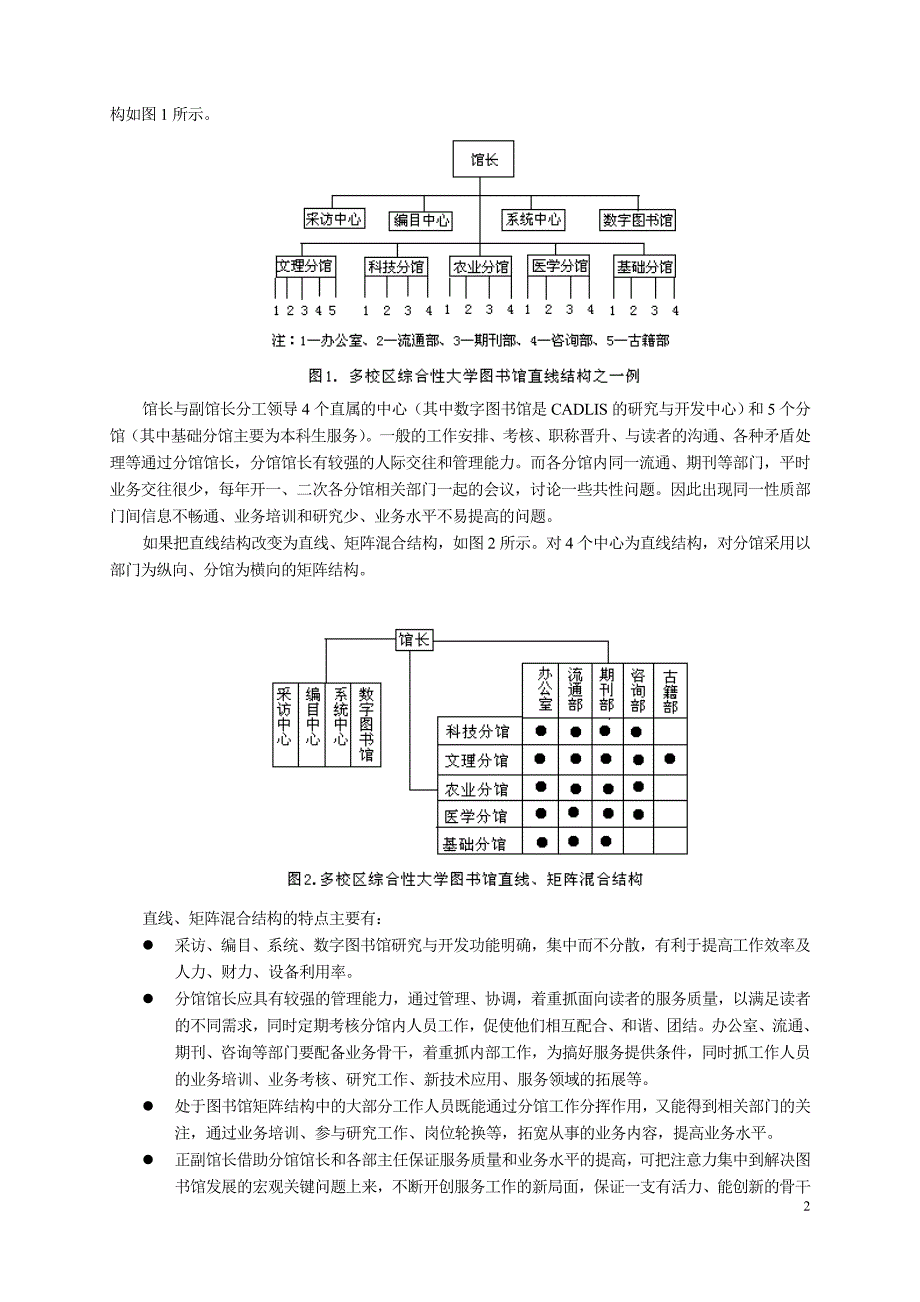 高校图书馆矩阵结构管理模式浅论_第2页