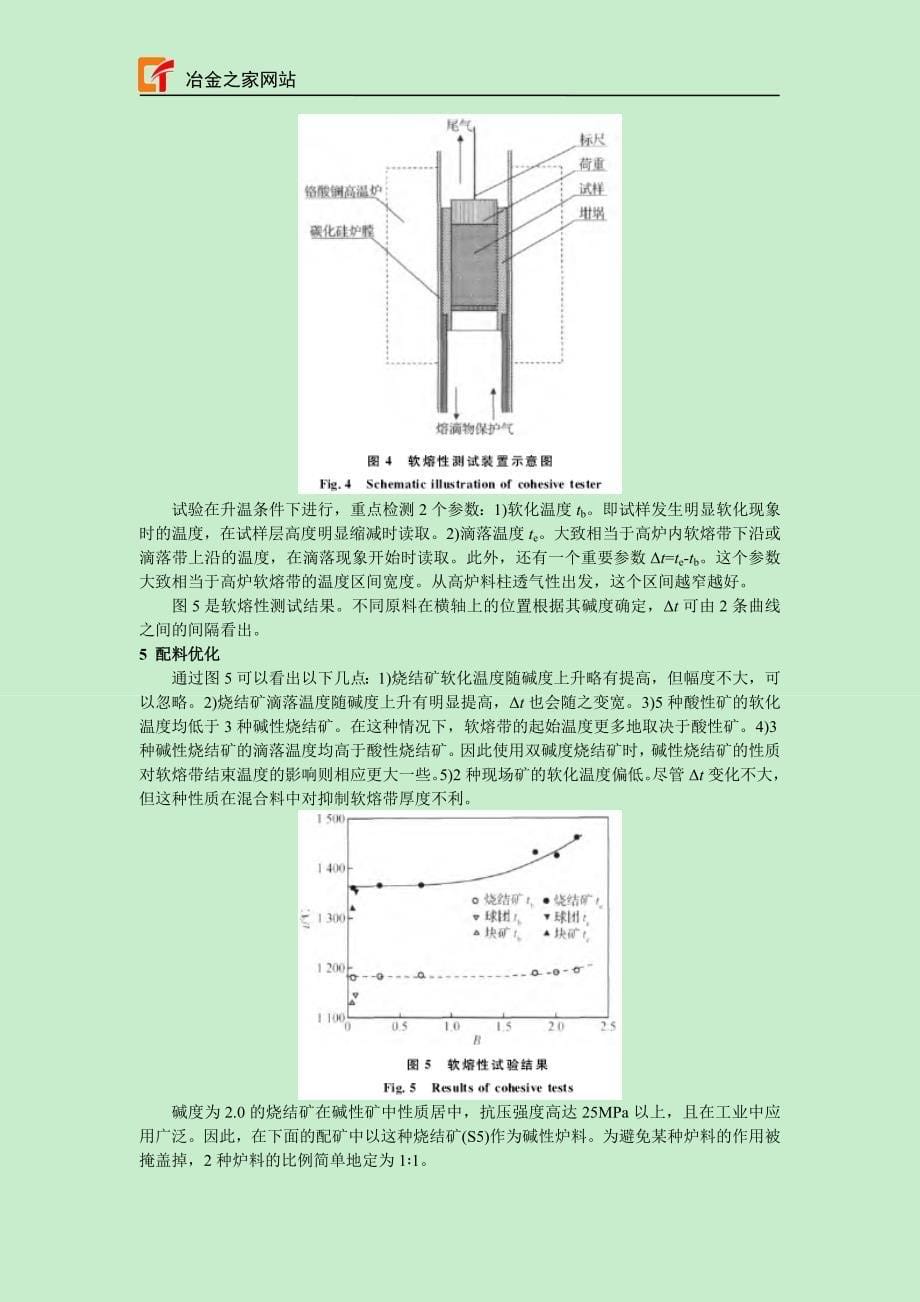 双碱度烧结矿应用基础研究_第5页