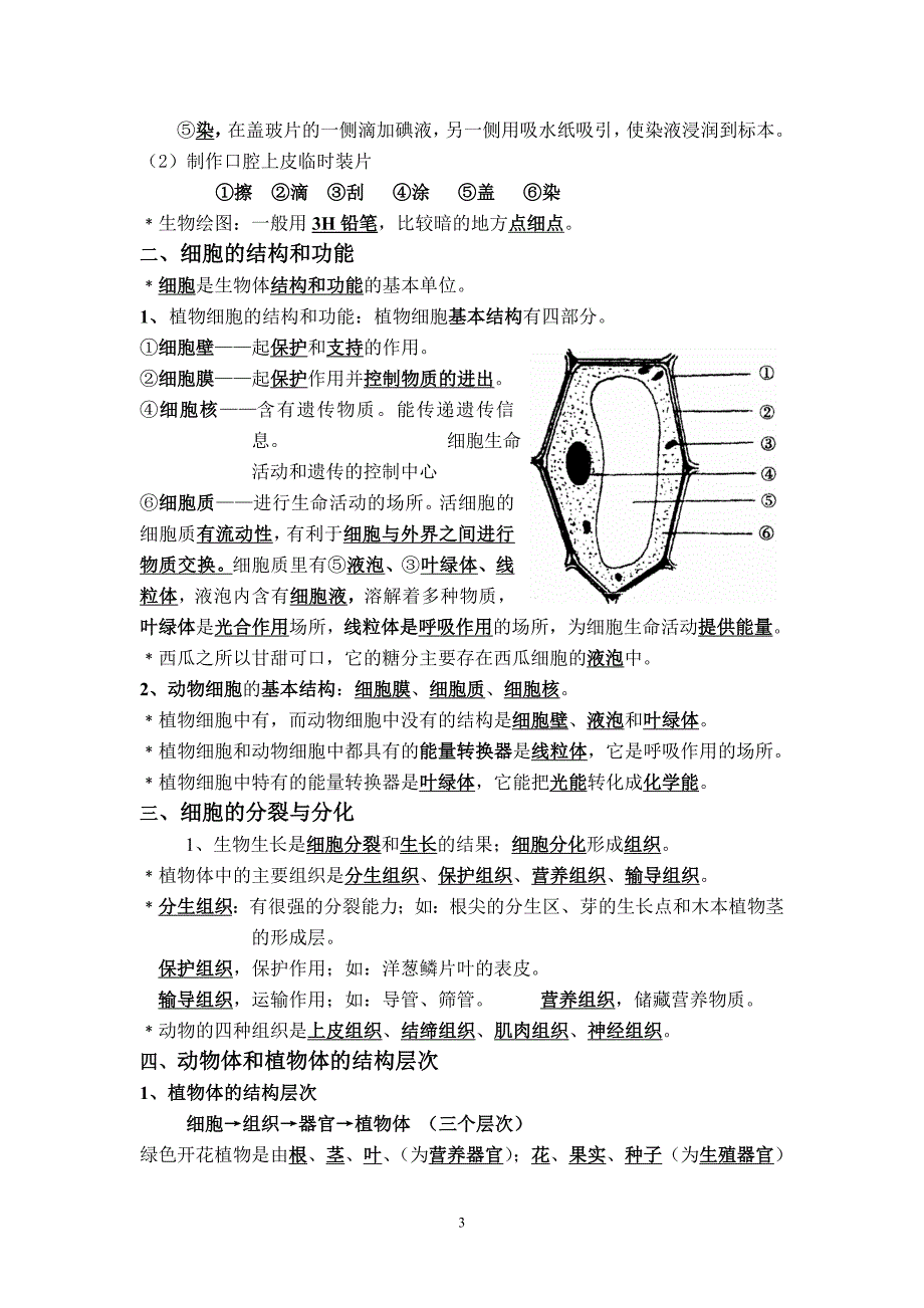 生物复习要点提纲全四册_第3页