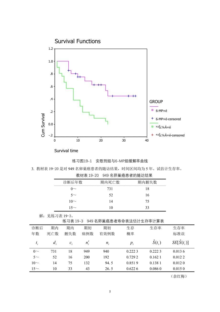 第19章 生存分析思考与练习参考答案_第5页