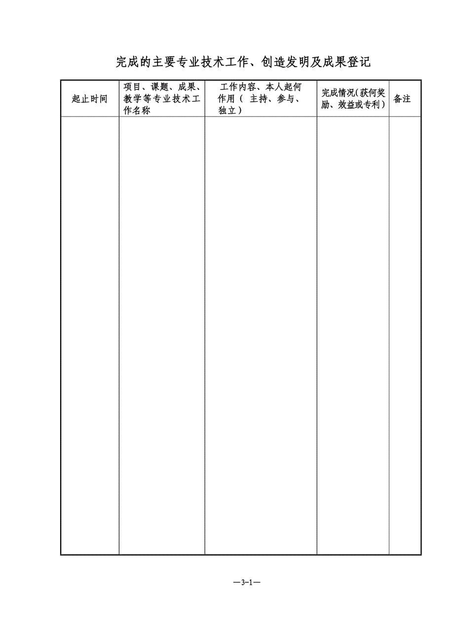 专业技术人员考核登记表(工程师)_第5页