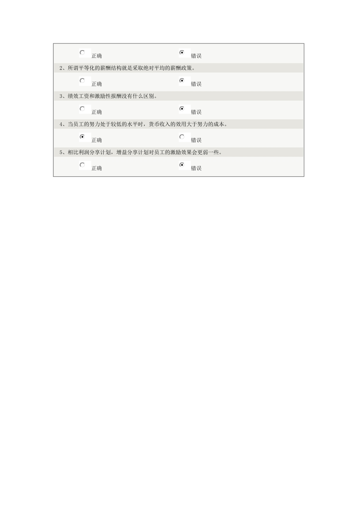 郑州大学《人力资源管理》第07章在线测试答案_第3页