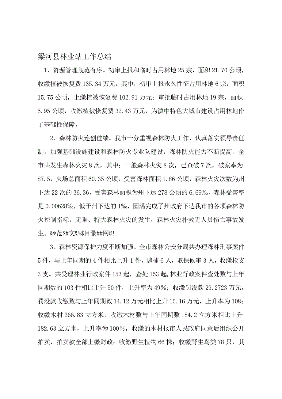 梁河县林业站工作总结_第1页