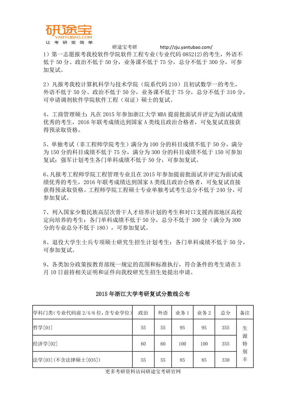 近几年浙江大学考研复试分数线——研途宝_第2页