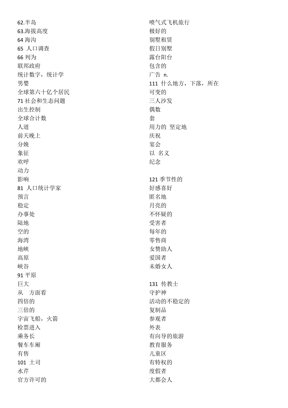 英语听力入门3000第一册词汇总结_第1页