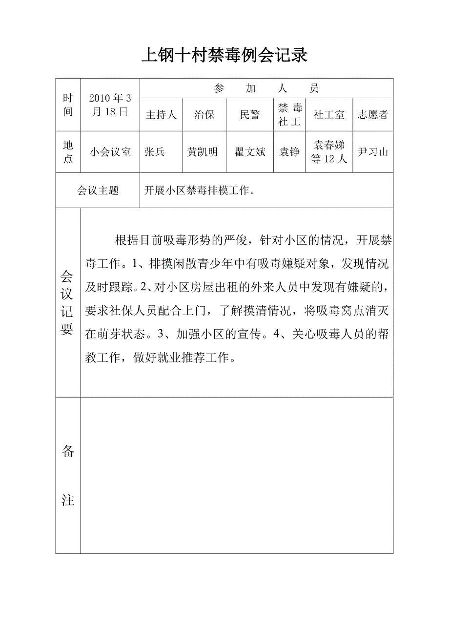 居委社区禁毒例会记录_第3页