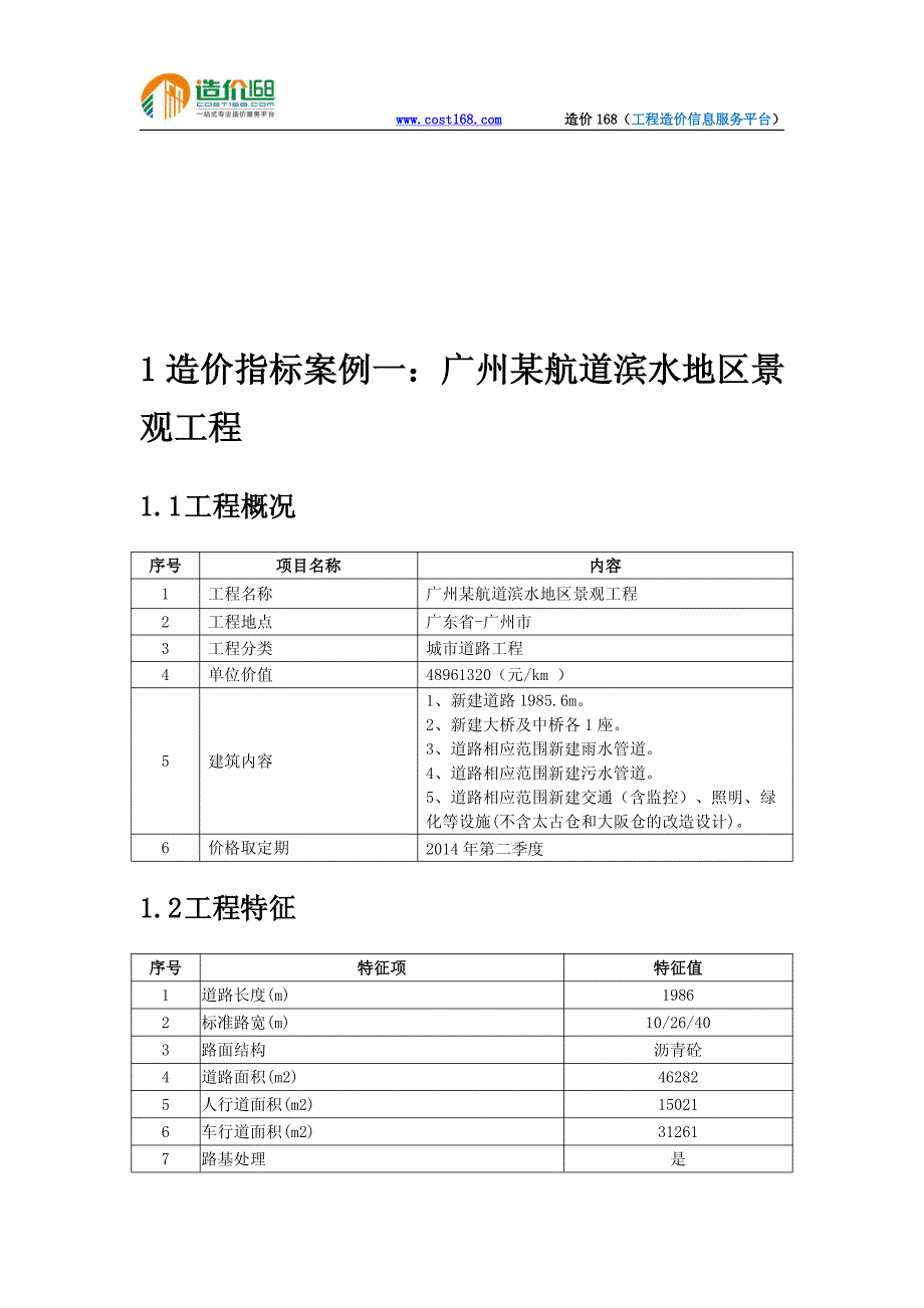 城市道路及公共广场工程造价指标分析_第3页