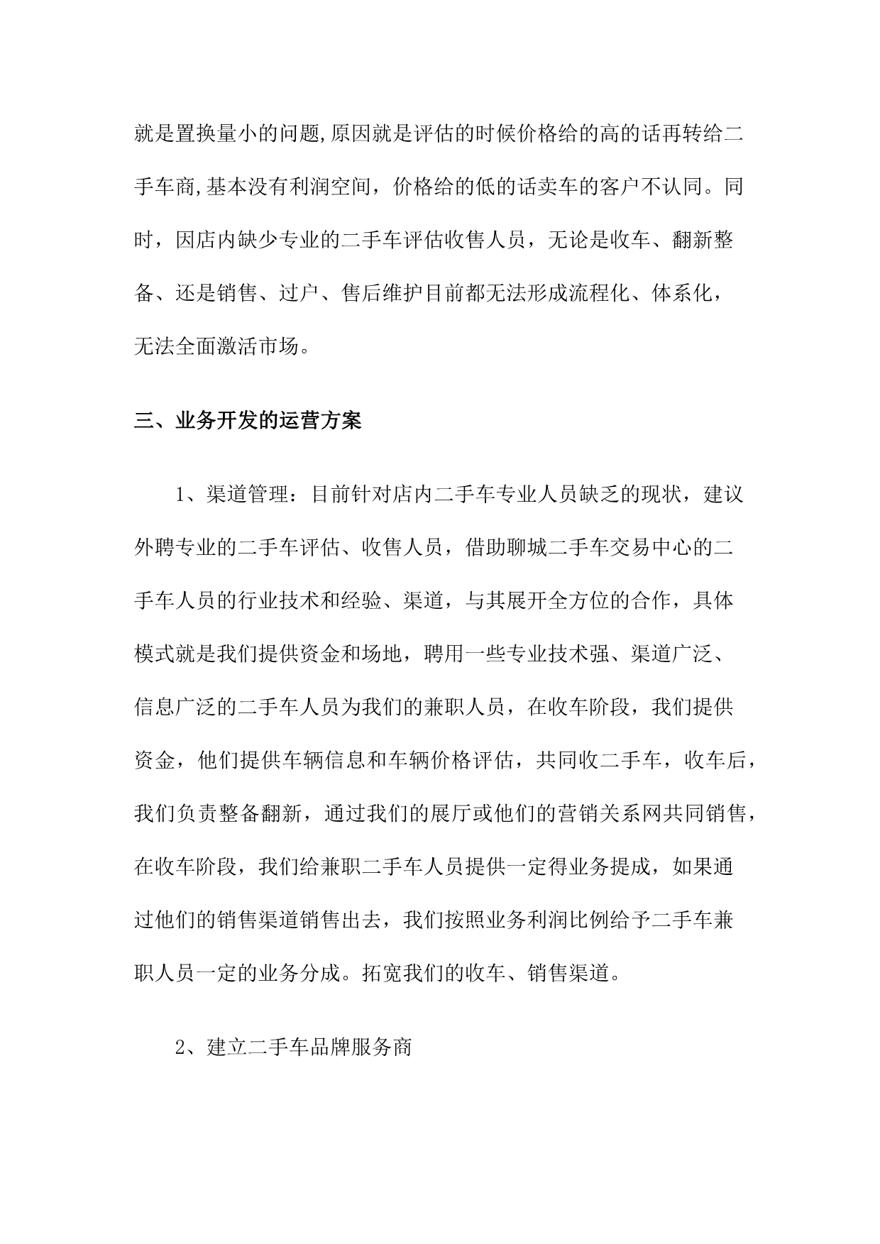 山东银泰名车汇二手车业务运营方案_第2页