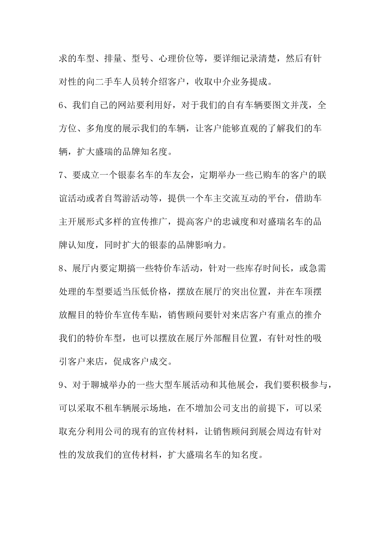 山东银泰名车汇二手车业务运营方案_第5页