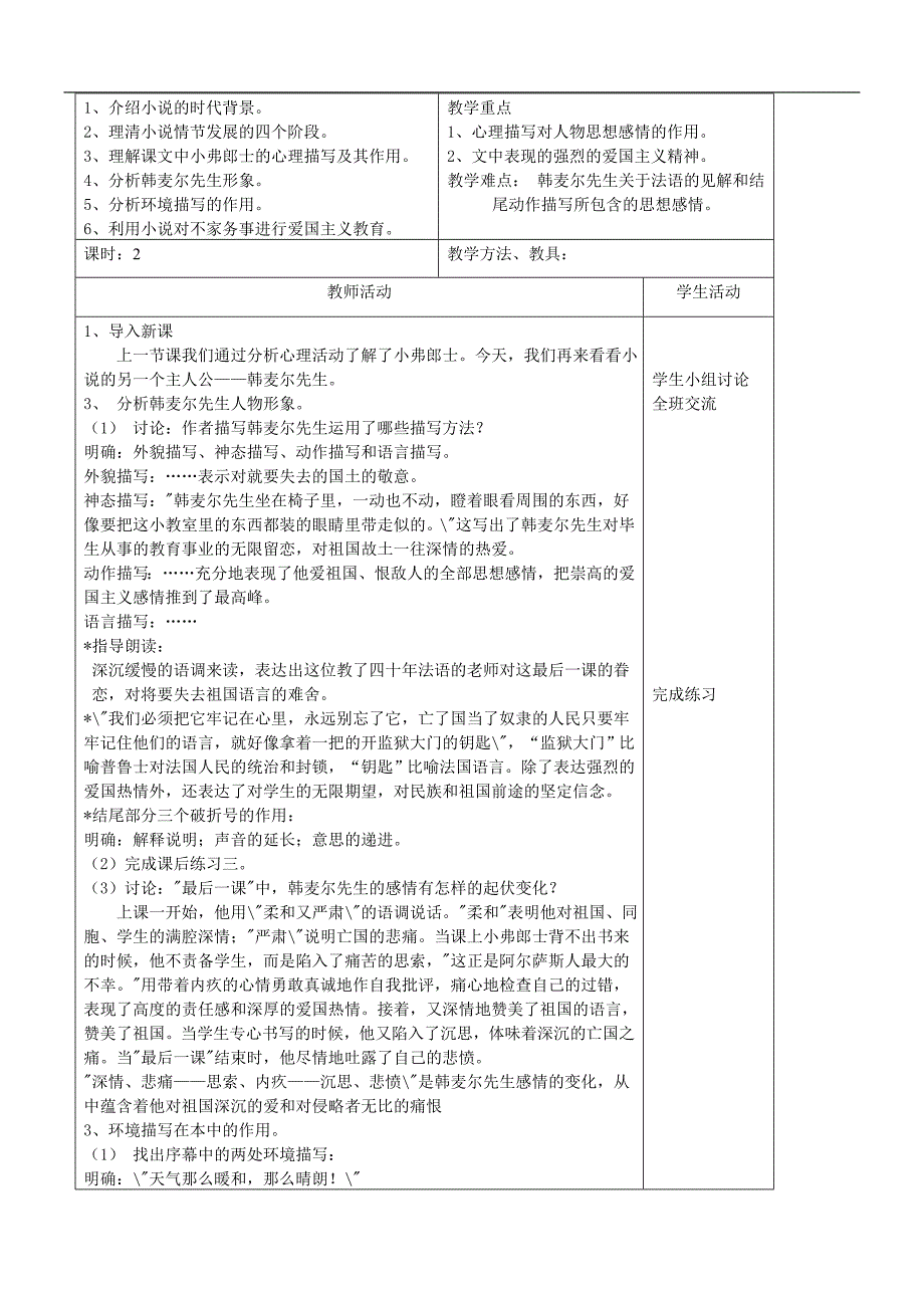 最后一课教案3苏教版_第4页