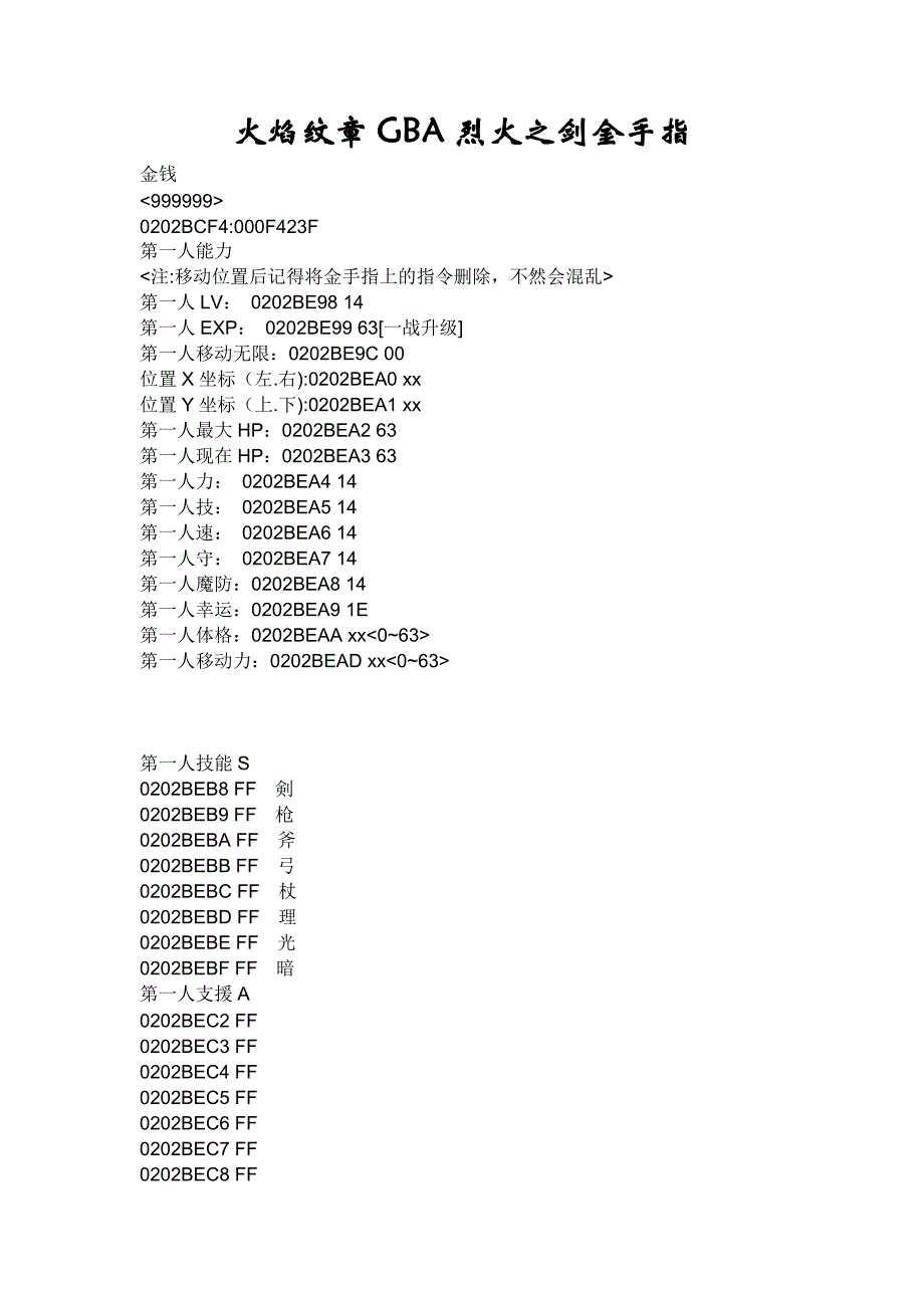 火焰纹章烈火之剑金手指_第1页