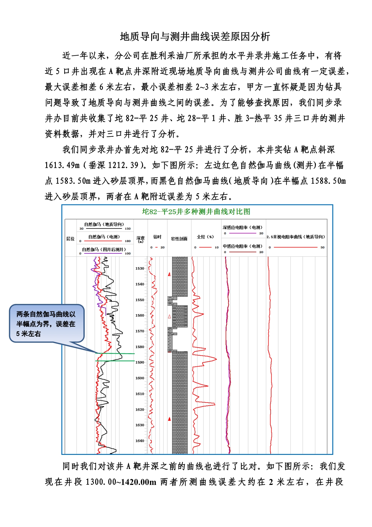 地质导向与测井曲线误差分析_第1页