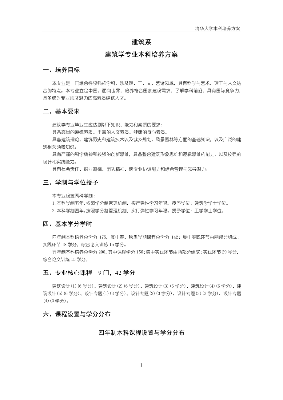 清华大学各专业2012级培养方案_第1页