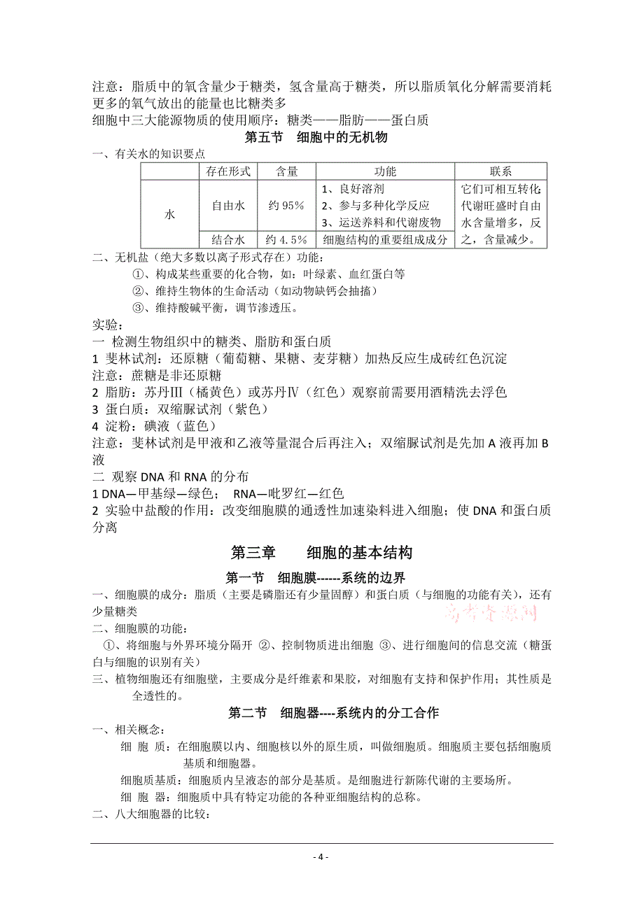 生物—必须修读1知识点点点分章节节节汇编_第4页