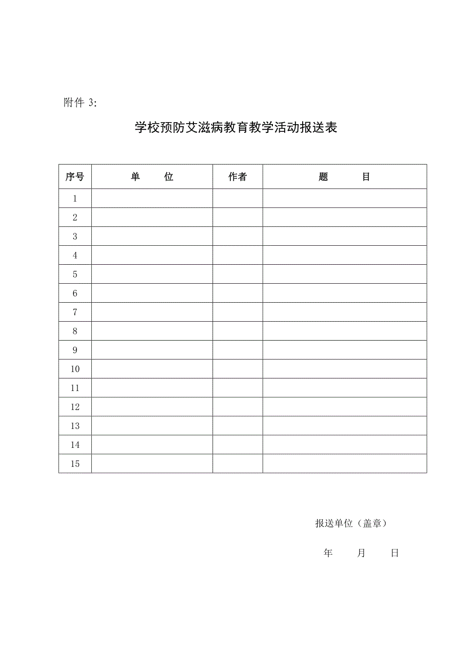 学校预防艾滋病教育教学活动方案建议模版_第4页