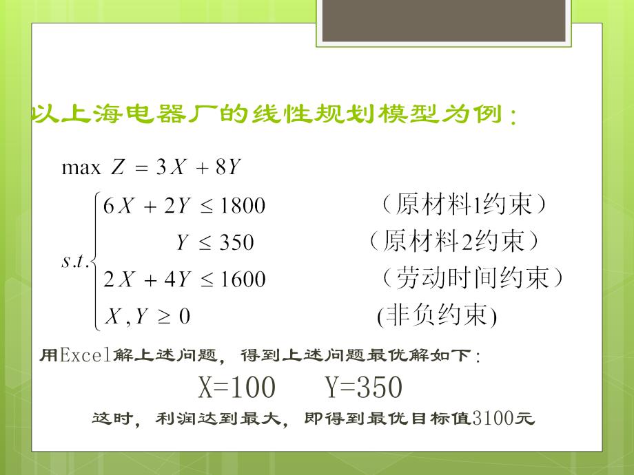 用excel进行线性规划的灵敏度分析_第2页