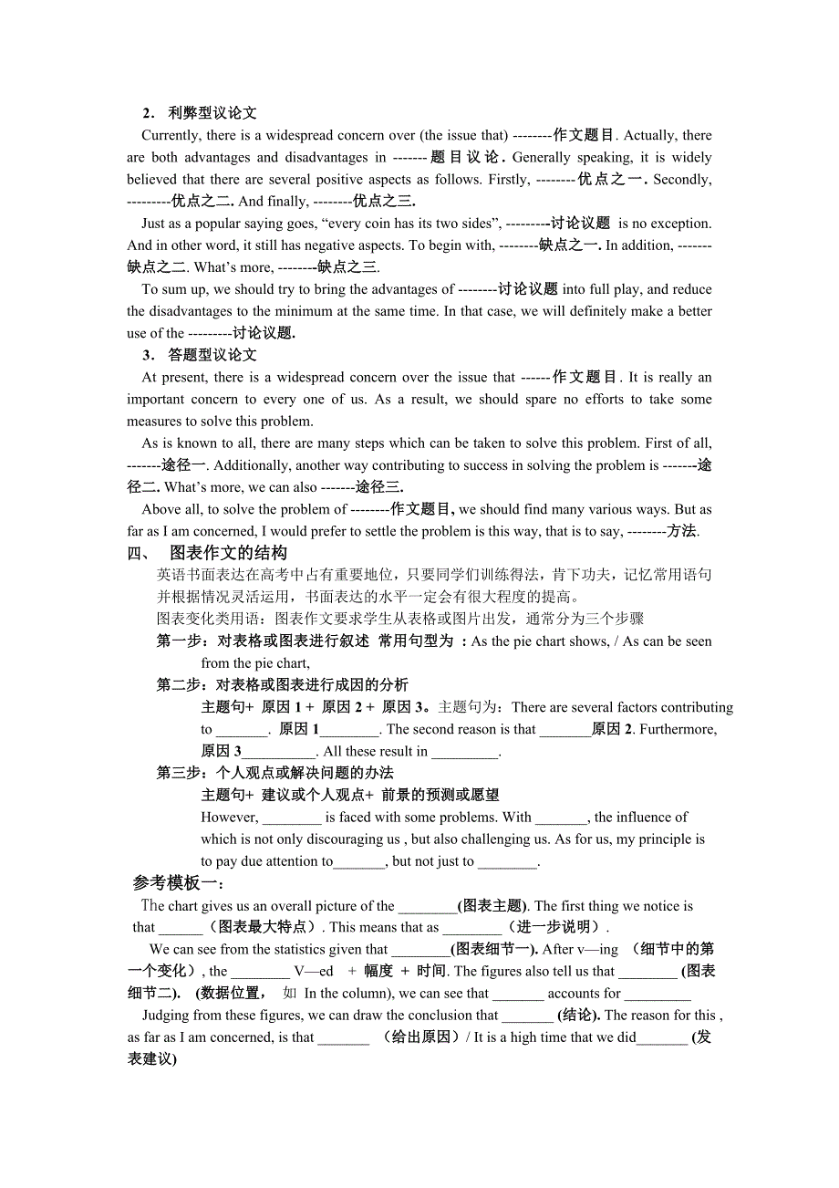 高考英语作文经典模板 (2)_第2页