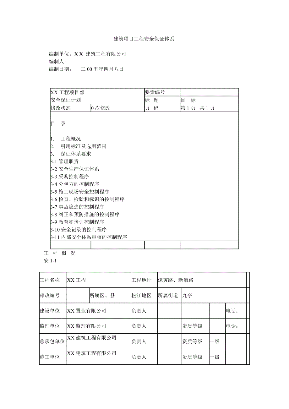 建筑项目工程安全保证体系_第1页