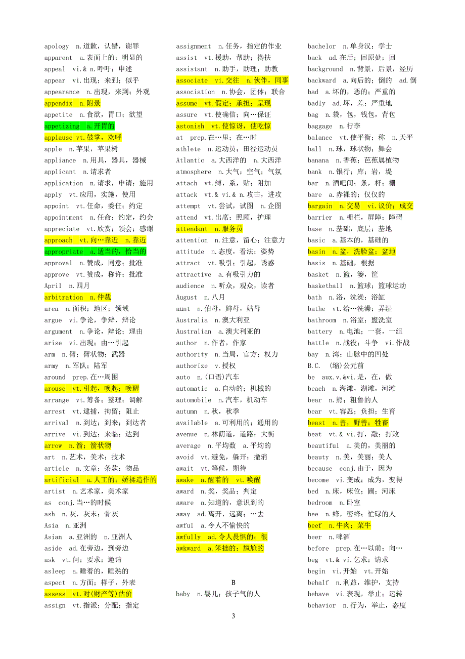 高等学校英语应用能力考试单词表 (2)_第2页