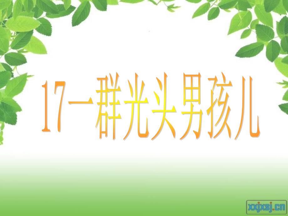 一年级语文下册沪教版课件 一群光头男孩子 1_第1页