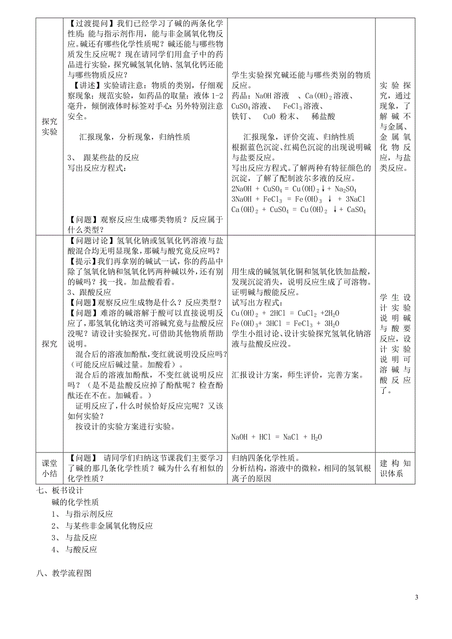 2011年3月赛课教案—碱的化学性质卢_第3页