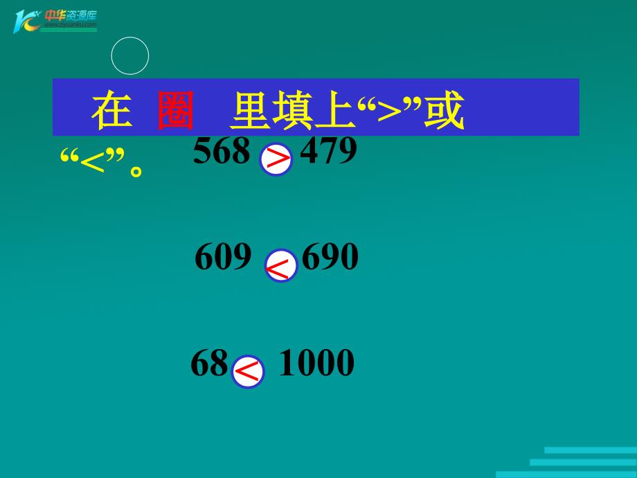 （冀教版）二年级数学下册课件 千以内数的大小比较_第3页