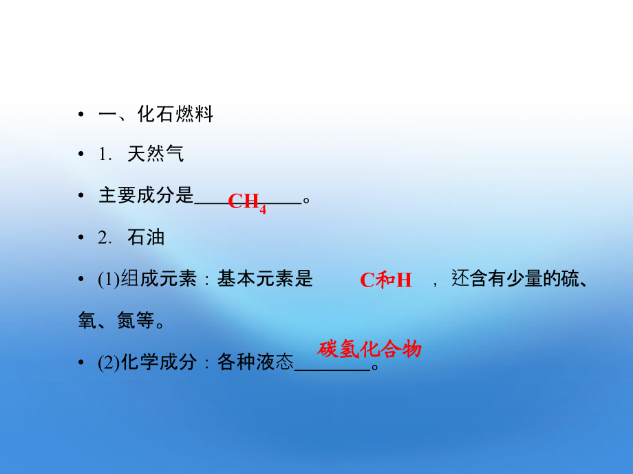 2012高考化学 9.1天然气的利用 甲烷备考课件 苏教版_第4页