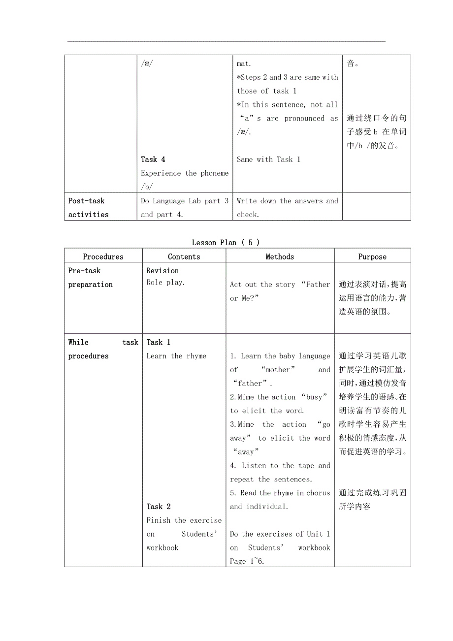 上海新世纪版三年级英语上册教案 Unit 1 Period 3-5_第4页