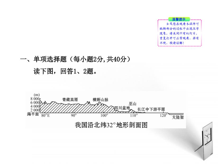 【金榜学案】2010-2011版八年级地理 单元评价检测（二）课件 商务星球版_第2页