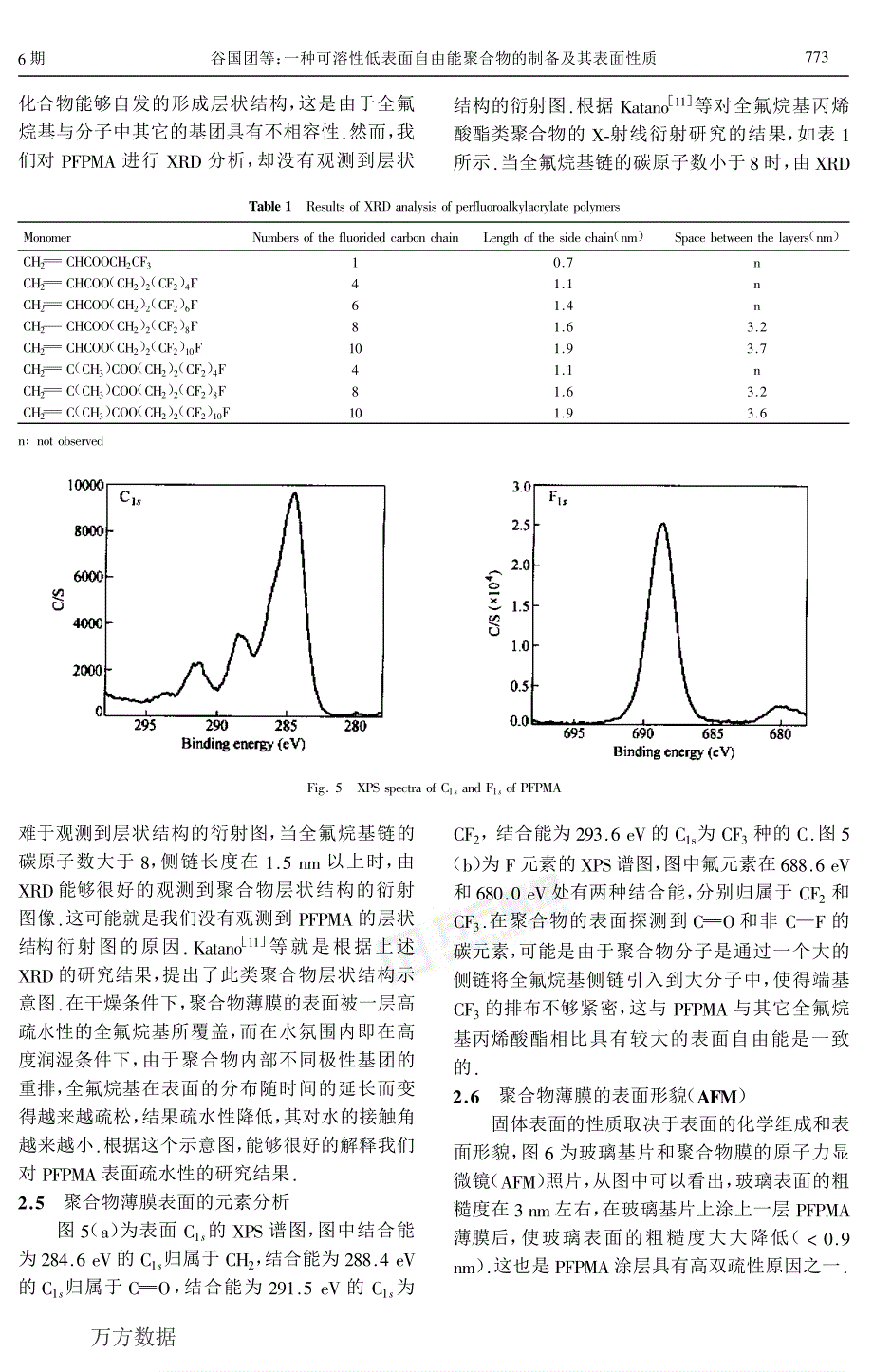 一种可溶性低表面自由能聚合物的制备及其表面性质_第4页