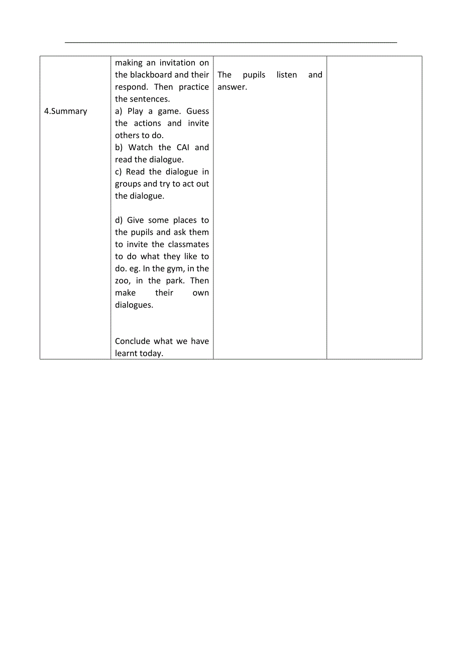 （广州版）六年级英语上册教案 Module3 Unit7_第3页