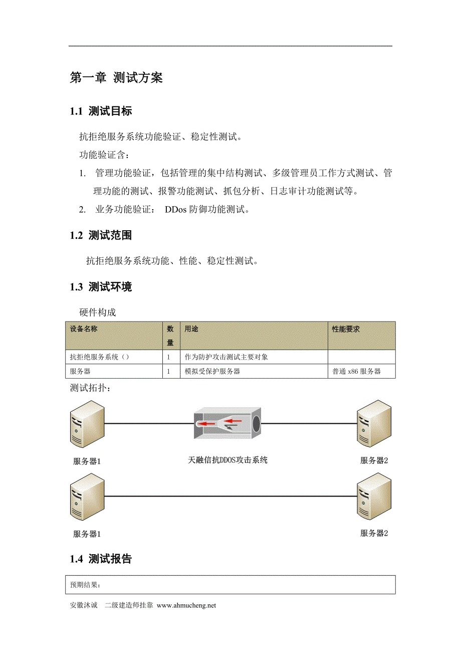 抗拒绝服务系统测试报告_第1页