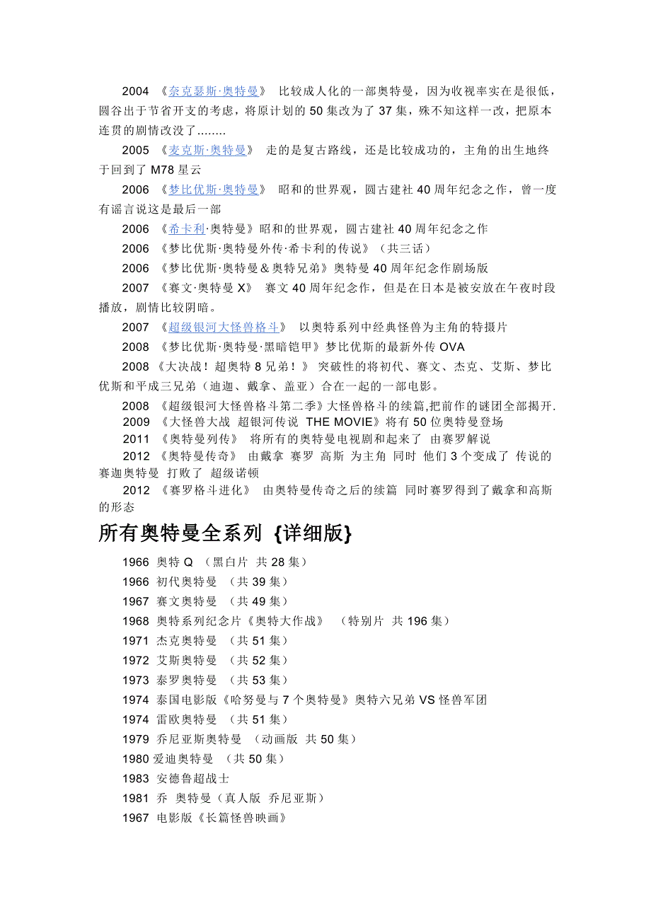 1966-2012所有奥特曼列表大集合_第2页