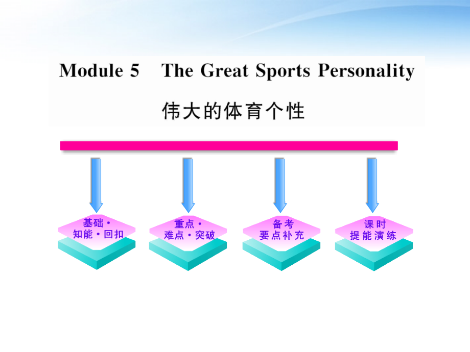 2012高中英语一轮复习 Module5 The Great Sports Personality课件 外研版选修5_第1页