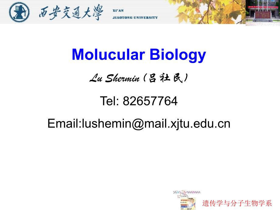 遗传学与分子生物学系_第1页